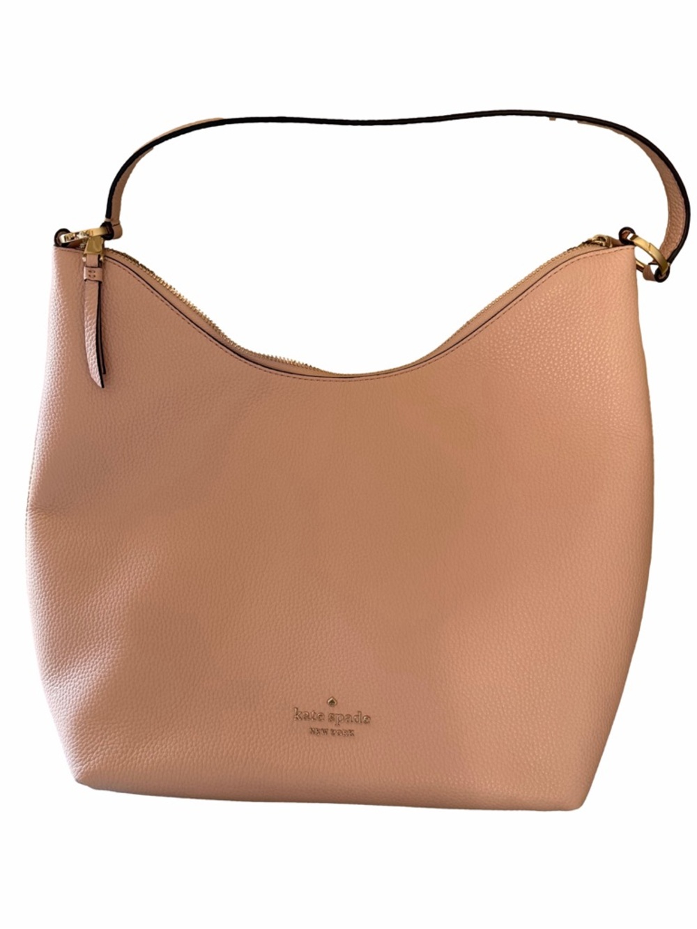 NWOT Kate Spade New York Pebbled Leather Shoulder Bag – Blush Pink Hobo Style